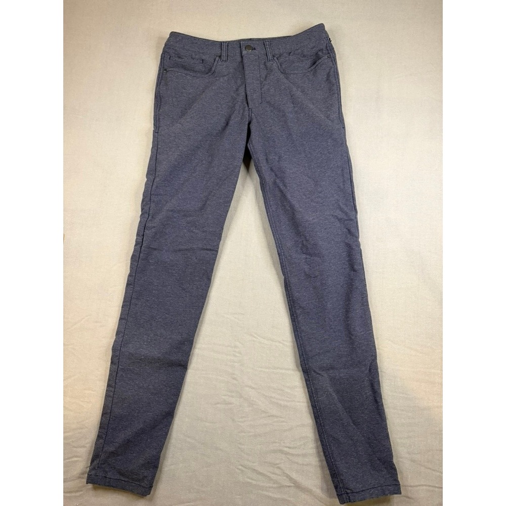 Lululemon Pants Mens 32 Blue ABC Tech Canvas Stretch 5 Pocket Skinny Heavyweight